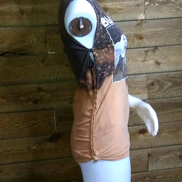 Blink-182 Customized Muscle Tank Brown and Tan T11 - Picture 6 of 10